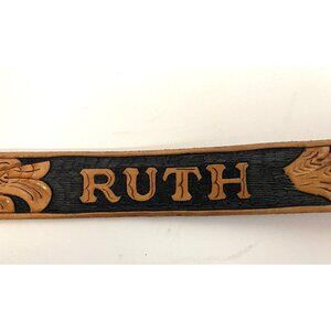Women's‎ Handmade Hand-Tooled leather belt NAME Belt western style
